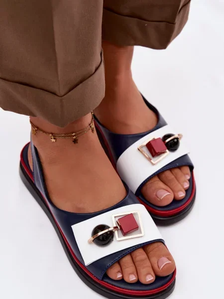 Kožené sandály S. Barski černé