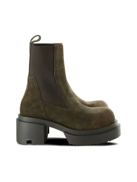 Buty do kostki Rick Owens skórzane zielone