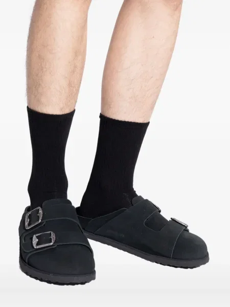 Pantofi loafer Birkenstock din piele de căprioară negru