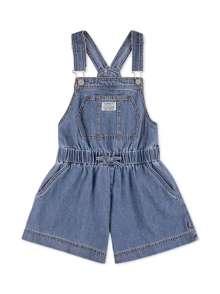 Levi's Detské nohavice na traky SHORTALL WITH TIE AT WAIST modrá