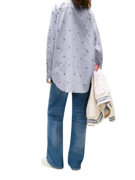 Haftowana koszula Tommy Jeans biała