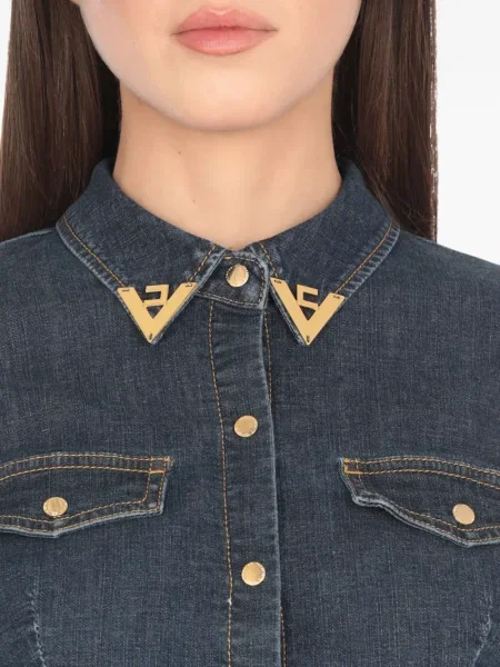 Cropp top Elisabetta Franchi albastru