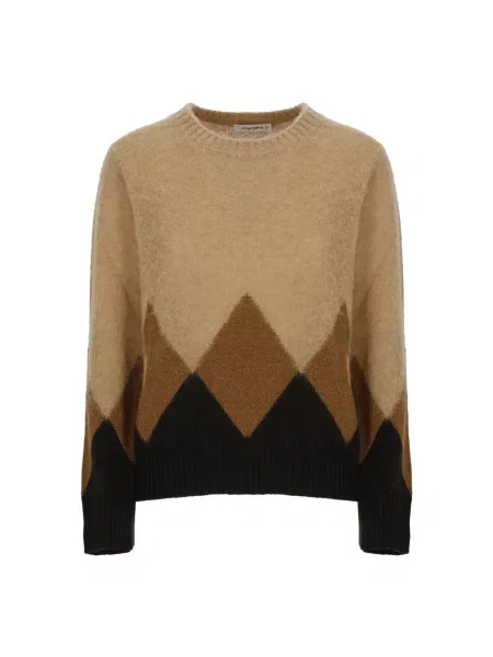 Sweter Kangra z kaszmiru brązowy