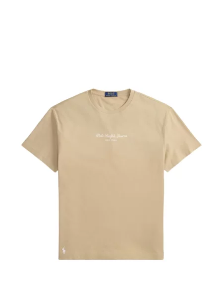 Polo Polo Ralph Lauren με σχέδιο με στρογγυλή λαιμόκοψη από ζέρσεϋ μπλε