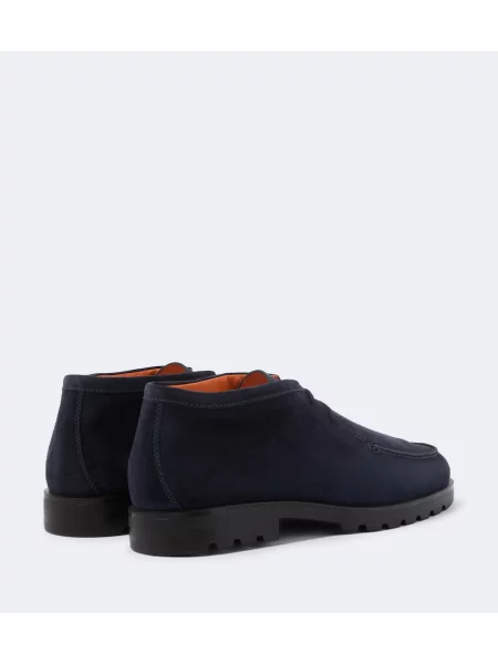 Botine Santoni din piele de căprioară albastru