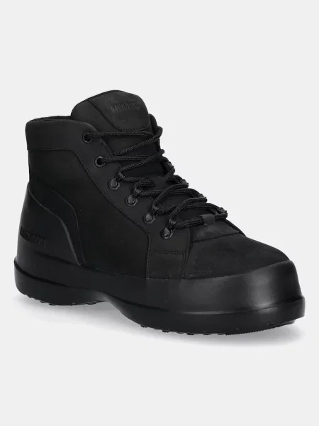 Туристически обувки от набук Moon Boot MB LUNA TREK MID NUBUCK черно