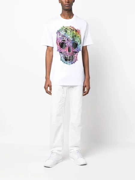 Tričko Philipp Plein s potiskem bílé