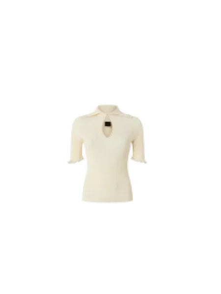 Polo Pinko z krótkim rękawem białe