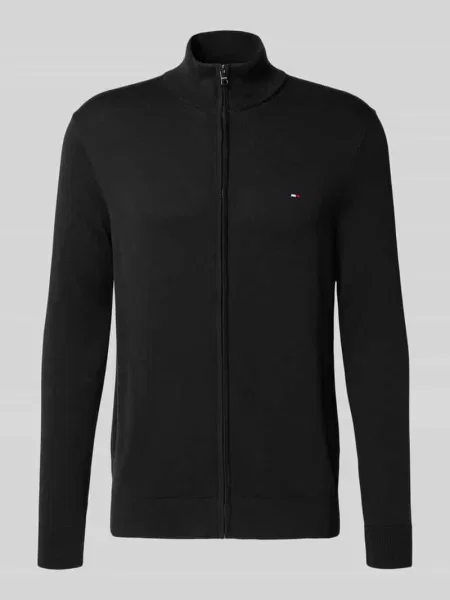 Dzianinowa kurtka Tommy Hilfiger czarna