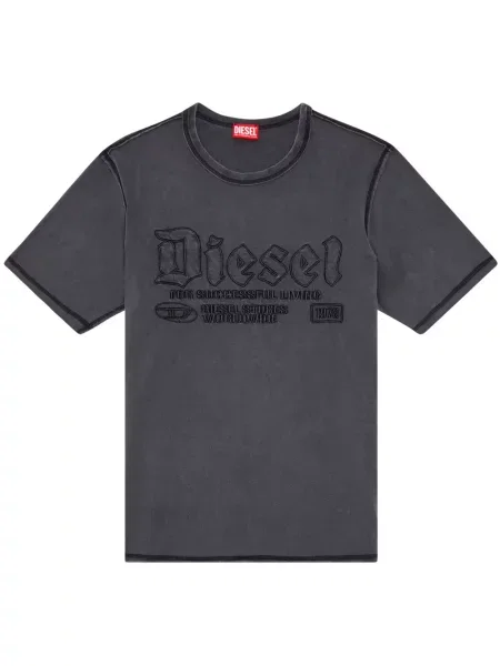 Tricou Diesel cu broderie gri