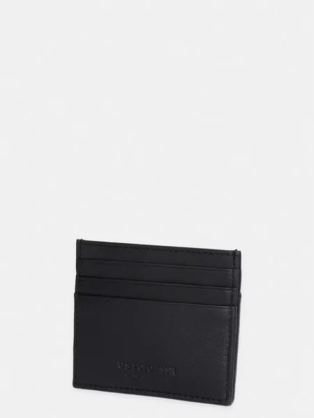 Usnjen etui za kartice U.S. Polo Assn. MALLET črna
