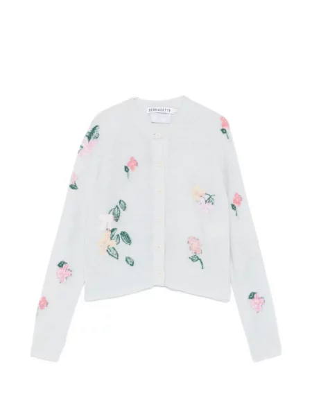 Cardigan Bernadette cu model floral gri
