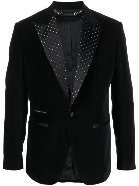 Sacou Philipp Plein de catifea negru