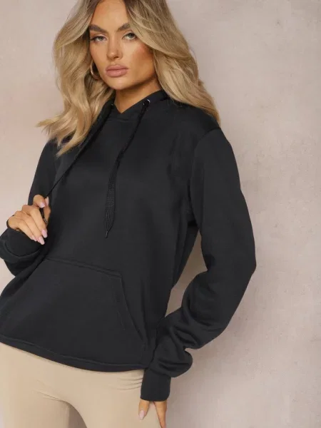 Bleumarin Clasic Hanorac cu Glugă cu Șnur Mozart