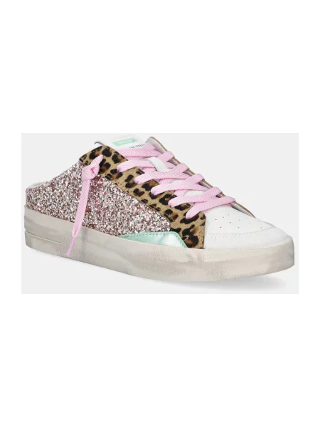 Crime London sneakersy skórzane DELUX SABOT różowy