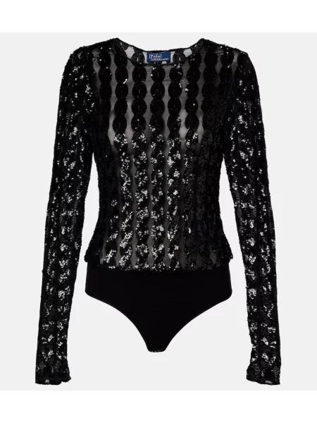 Body Polo Ralph Lauren din jerseu negru