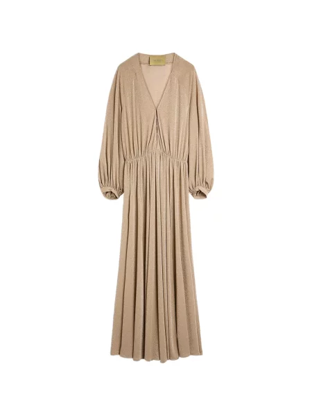 Lung rochie maxi Momoni cu mâneci lungi din jerseu