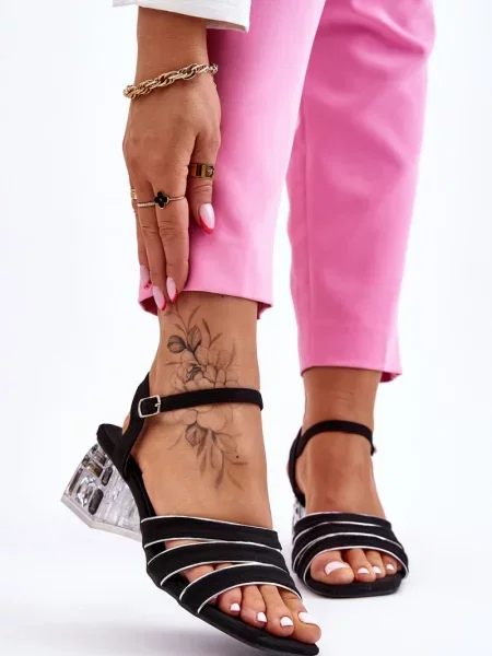 Кристал сандали S. Barski черно