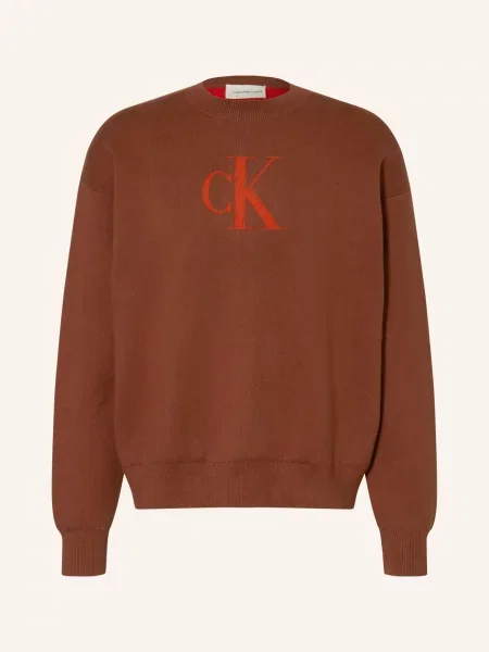 Calvin Klein Jeans Sweter rot brązowy