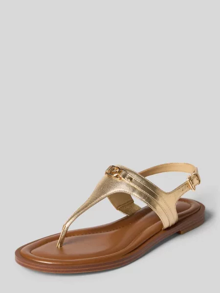 Sandały z naturalnej skóry model Mandy' Michael Michael Kors żółte