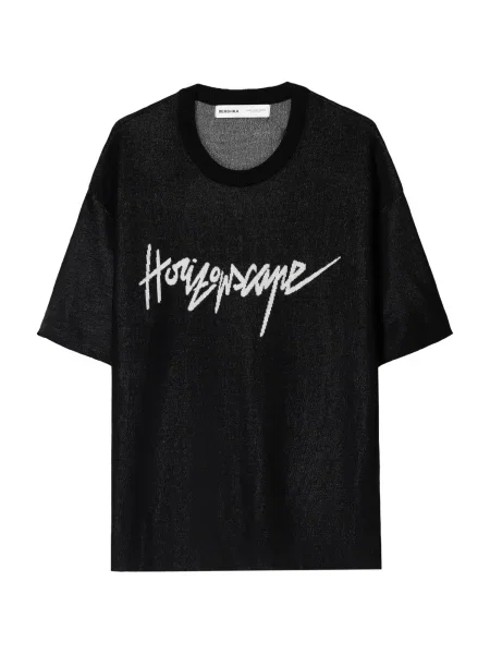 Bershka Majica črna bela