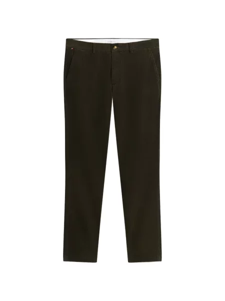 Pantaloni Tommy Hilfiger de catifea cord verde