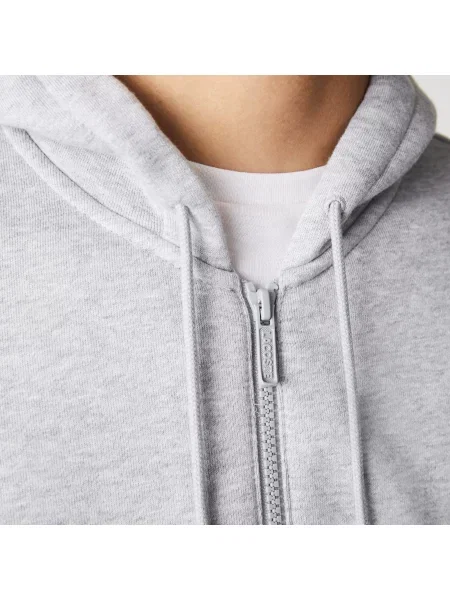Толстовка на молнии Lacoste серая