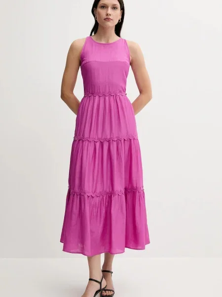 Pedro del Hierro rochie din amestec de in roz
