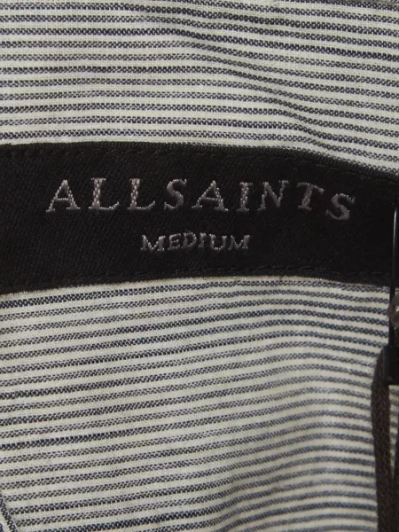 Cămașă Allsaints cu dungi gri
