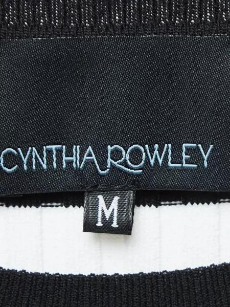 Pulover Cynthia Rowley cu dungi negru