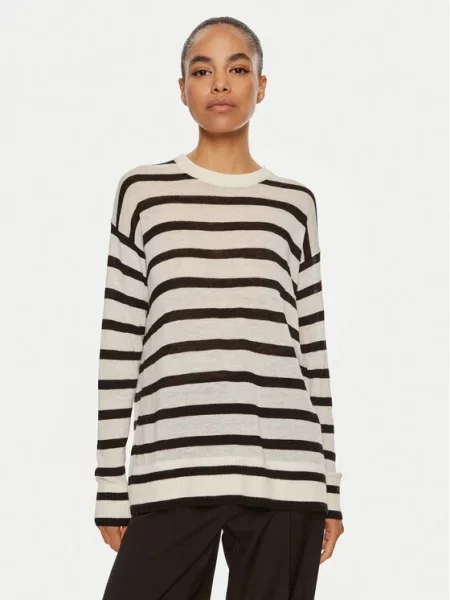 MAX&Co. sweter wełniany lekki beżowy