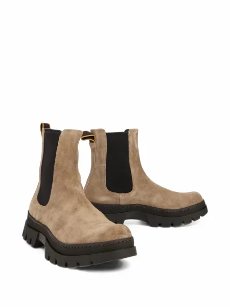 Botine Moorer din piele de căprioară chunky