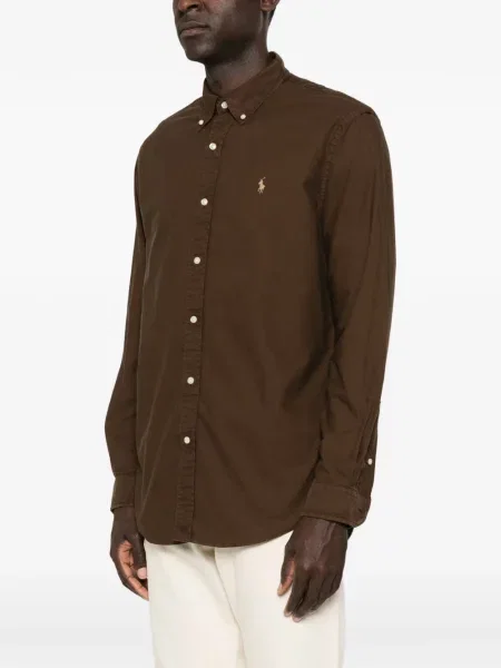 Πουλόβερ Polo Ralph Lauren με κέντημα με λαιμόκοψη v γκρι