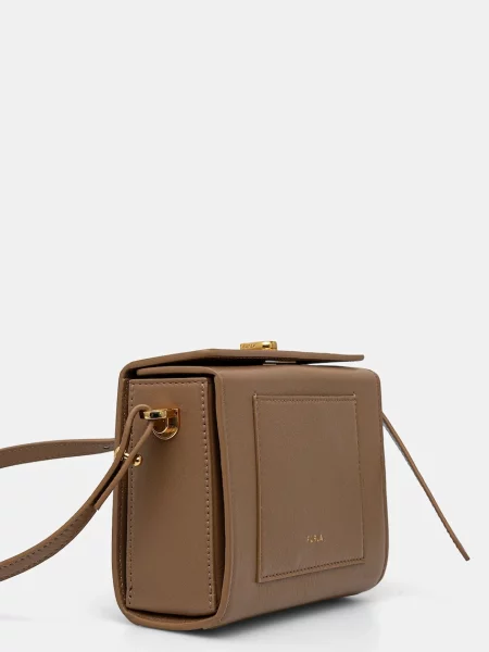 Шкіряна сумочка Furla бежевий
