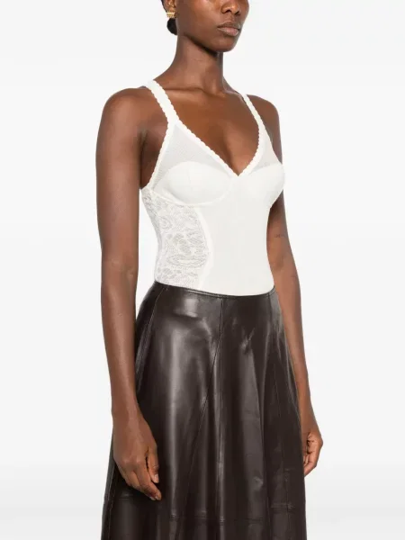 Top Elisabetta Franchi bez rukava s čipkom