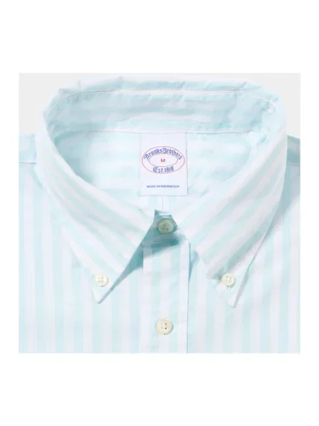 Koszula Brooks Brothers w paski z paskiem niebieska