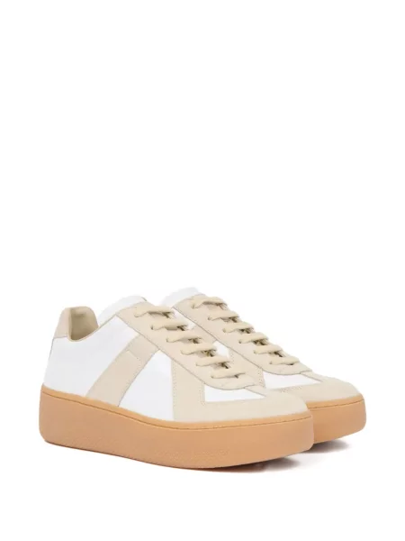 Sneakerși Maison Margiela cu pană alb
