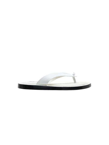 Klapki Jil Sander skórzane białe
