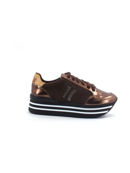 Sneakersy Alviero Martini 1a Classe skórzane na platformie brązowe