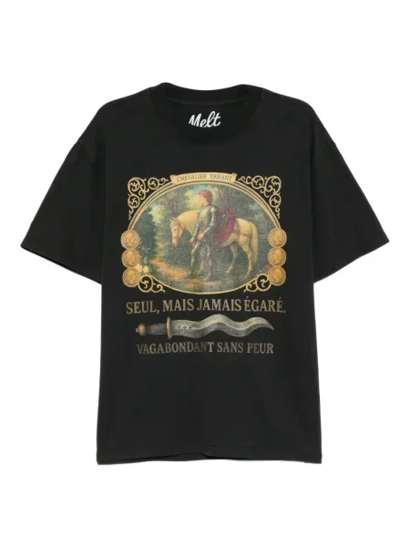 Raštuotas marškinėliai Melt juoda