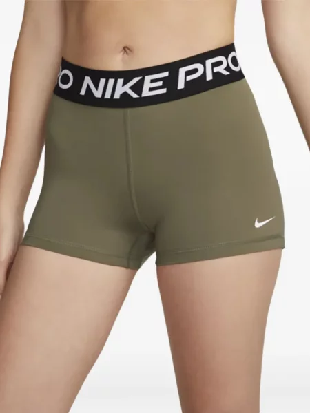 Pantaloni scurți Nike alergare cu talie înaltă în carouri albastru