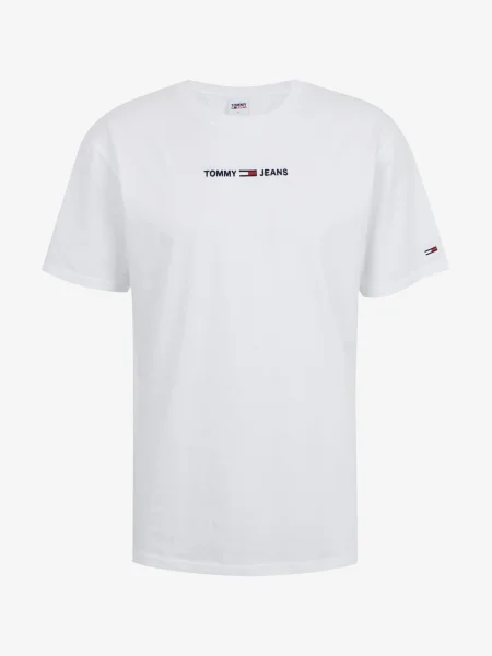 Klasična majica Tommy Hilfiger Jeans siva