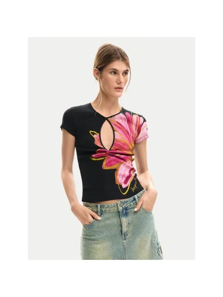 Desigual Póló TS_DUBLIN Casual Fit fekete