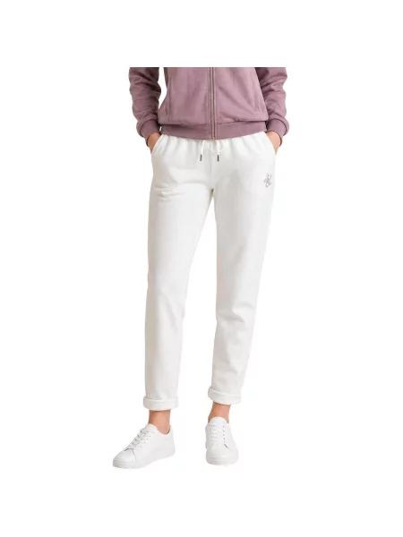 Pantaloni Liu Jo din jerseu alb