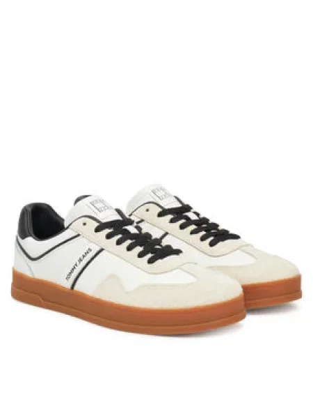 Kožené tenisky Tommy Jeans černé