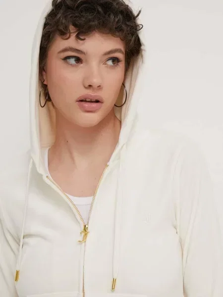 Juicy Couture bluza welurowa beżowa