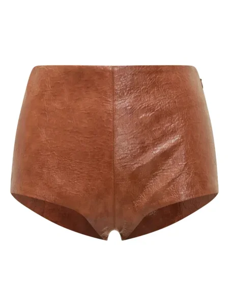 Pantaloni scurți The Andamane din piele maro