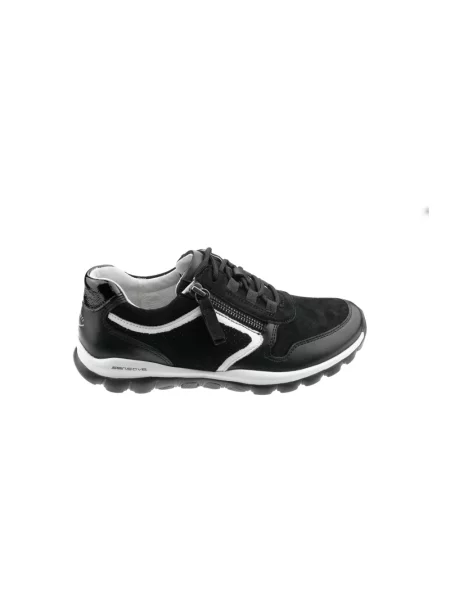 Sneakersy Gabor skórzane trekkingowe czarne