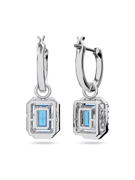 Swarovski Náušnice strieborná priehľadná modrá