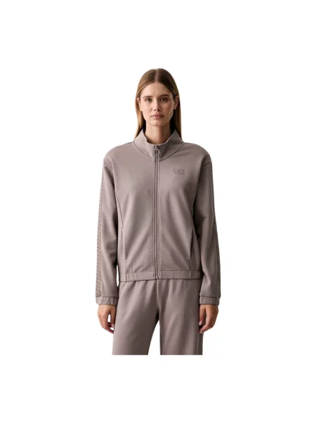 Bluza rozpinana Emporio Armani Ea7 brązowa